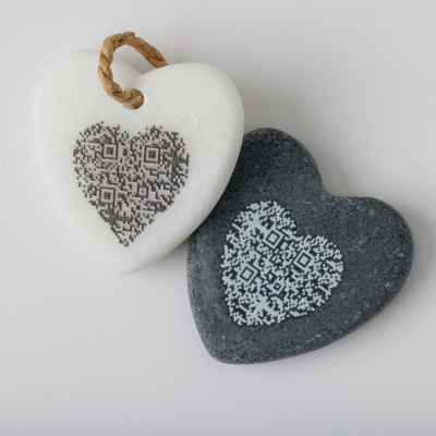 Heart Medal Double Granite
